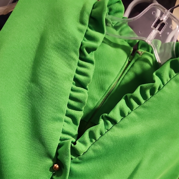 Vintage Green and Floral Maxi Dress - Picture 7 of 12